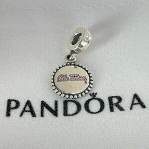 Pandora Ole Miss Dangle Charm, Mississippi Travel Charm ,Pandora, Bracelet Charm